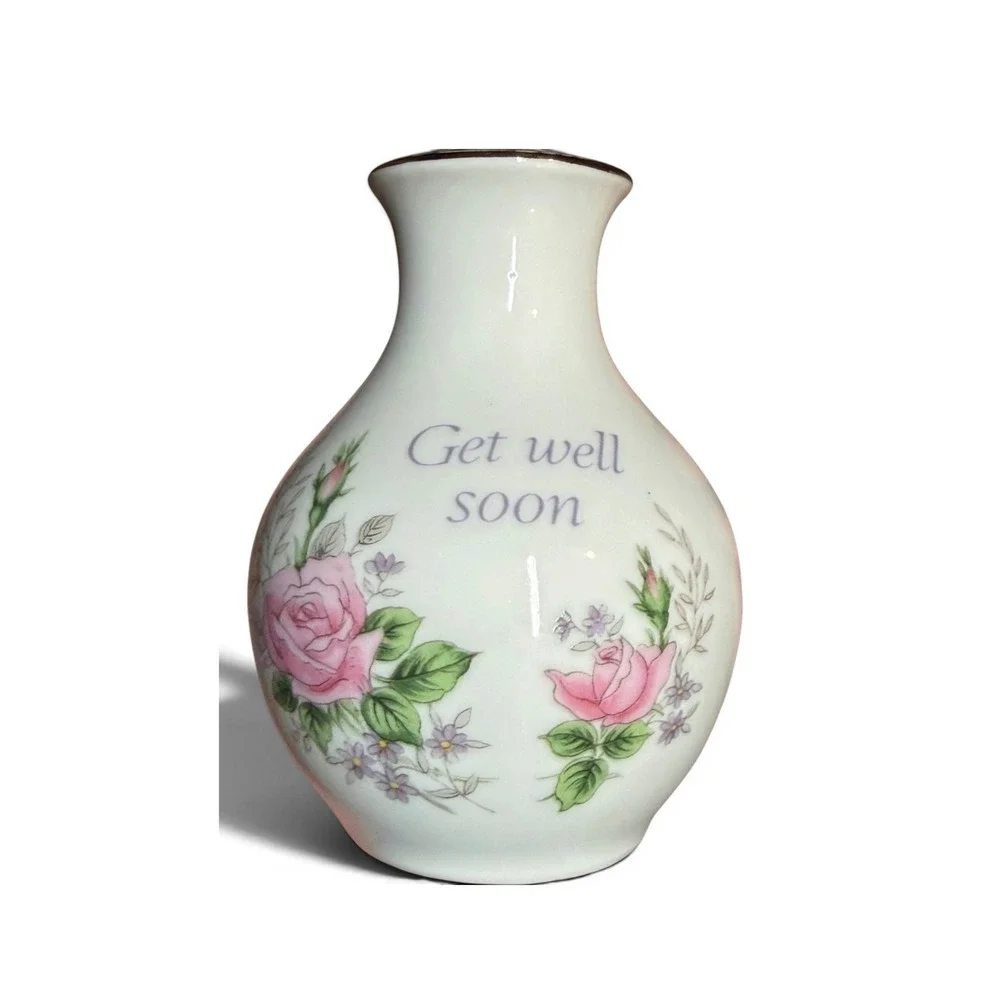 Vintage Brinn's China Glass Co Porcelain Pink Rose 